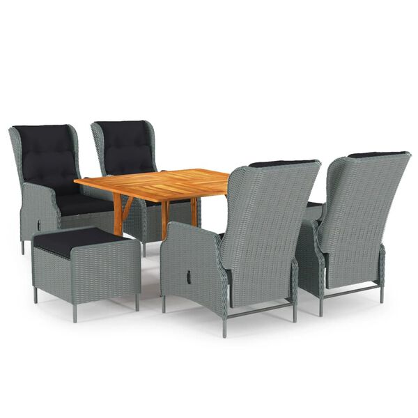 vidaXL 7-osaline aia s&ouml;&ouml;gitoakomplekt, helehall