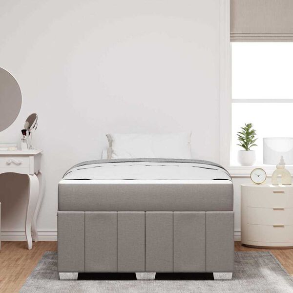 vidaXL Voodi raam madratsiga Pruunikashall 120 x 200 cm kangas