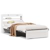 vidaXL voodiraam peatsiga ilma madratsita Valge 90x200 cm