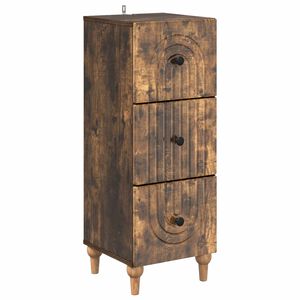 vidaXL Sahtlib&uuml;roo Suitsutatud tamm 33 x 34,5 x 90 cm Tehispuit