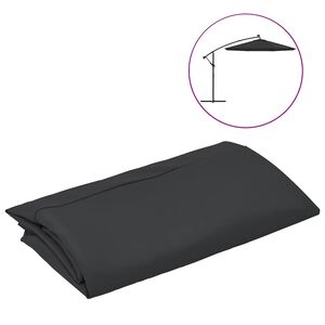 vidaXL asenduskangas aia p&auml;ikesevarjule, must, 300 cm