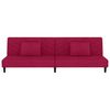 vidaXL 2-kohaline diivanvoodi patjadega, veinipunane, samet