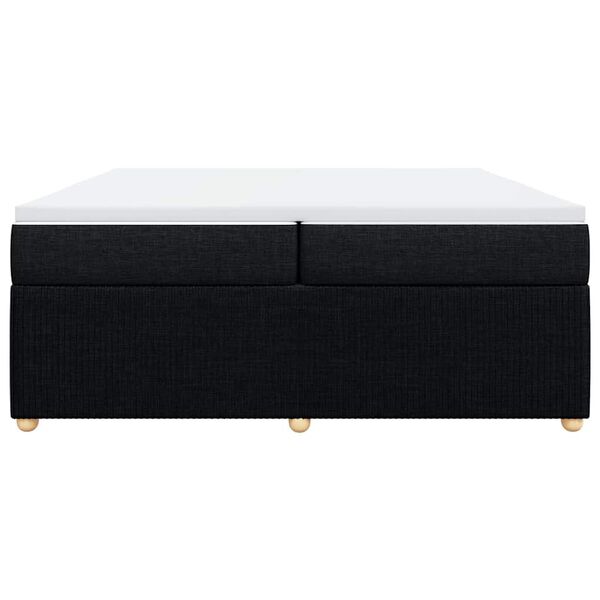 vidaXL kontinentaalvoodi madratsiga, must, 200x200 cm, kangas