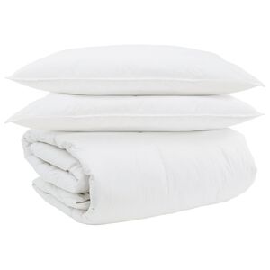 vidaXL Teki komplekt padjaga 3 pcs Valge Down Feather