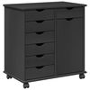 vidaXL Rattaga kapp 63,5 x 39 x 65,5 cm Kindel m&auml;nnipuidust Hall