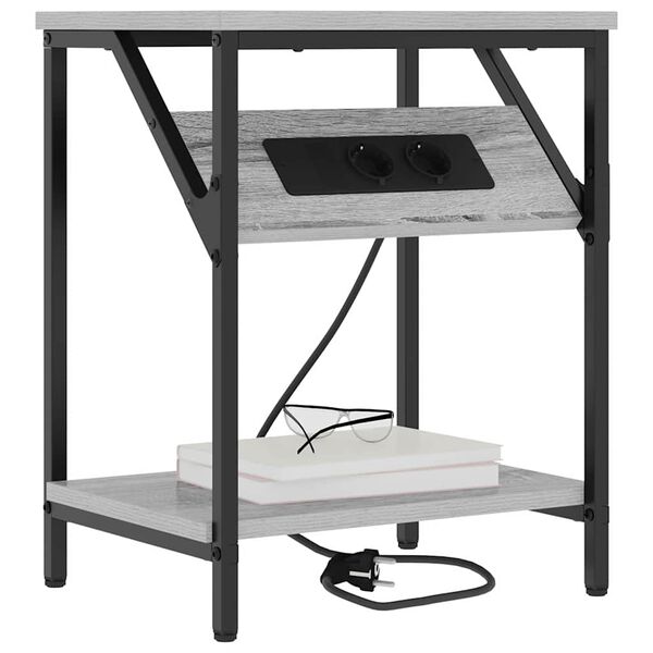 vidaXL &Ouml;&ouml;lambi kapp Hall Sonoma 38 x 30 x 48 cm Tehispuit