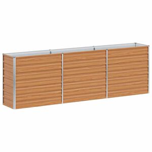 vidaXL peenrakast, 240 x 40 x 77 cm, tsingitud teras, h&otilde;bedane