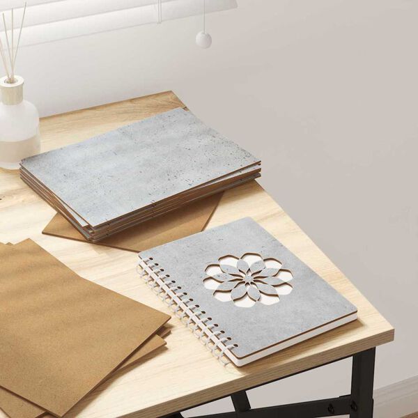 vidaXL Dekor Paneelid 50 pcs Betoonhall 21 x 30 x 0,27 cm Tehispuit