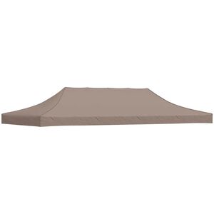 vidaXL peotelgi katus 6 x 3 m, pruunikashall, 270 g/m&sup2;