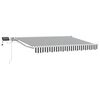 vidaXL Manuaalne varikatus LED-idega Anthracite ja valge 3,5 x 2,5 m