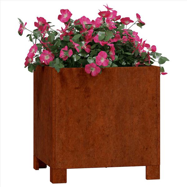 vidaXL jalgadega taimekast, rooste, 30x30x30 cm, Corten teras