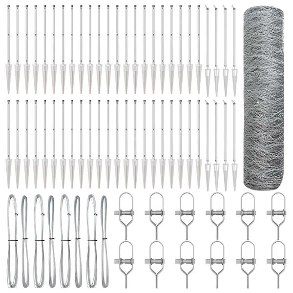 vidaXL Aiapost H&otilde;bedane 100 x 0,6 m (36 mm v&otilde;rk) Teras