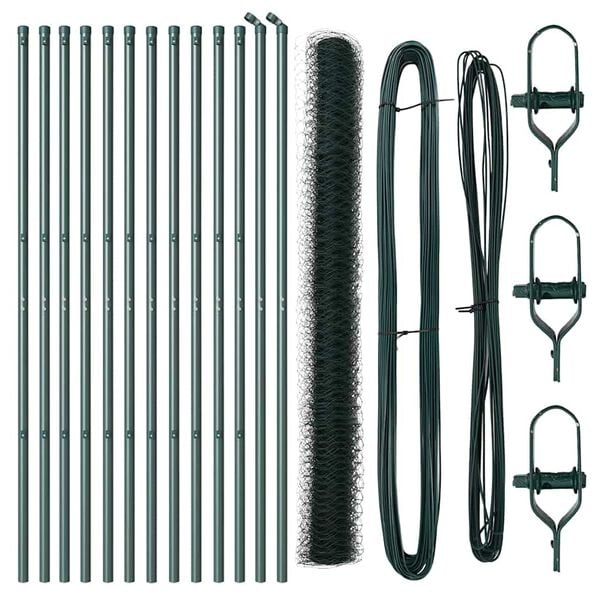 vidaXL Aiapost Roheline 25 x 1,5 m (36 mm v&otilde;rk) Teras