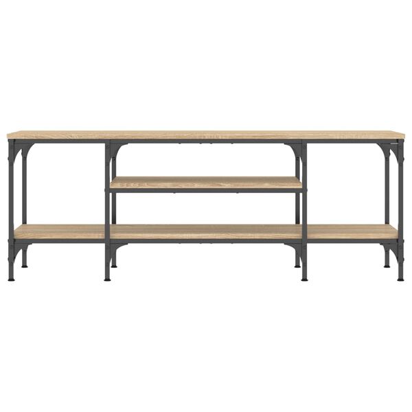 vidaXL telerikapp, Sonoma tamm, 121 x 35 x 45 cm, tehispuit ja raud