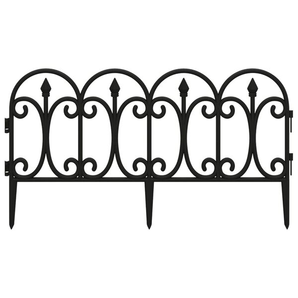 vidaXL murupiirded 17 tk must 10 m PP