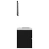 vidaXL vannitoamööblikomplekt, must, puitlaastplaat