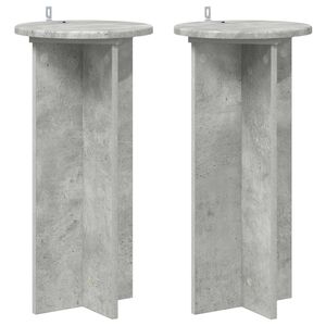vidaXL Taimede alus 2 pcs Betoonhall 29,5 x 29,5 x 60 cm Tehispuit