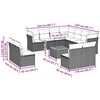 vidaXL 12-osaline aiadiivani komplekt patjadega, hall, pol&uuml;rotang