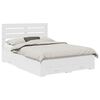 vidaXL Voodi raam sahtliga peaga Valge 150 x 200 cm Tehispuit