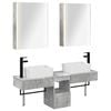 vidaXL Vannitoa kapikomplekt 5 pcs Betoonhall 53 x 15,5 x 70 cm