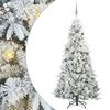 vidaXL Kunstlik kokkupandav j&otilde;ulupuu Valge 210 cm PE ja PVC