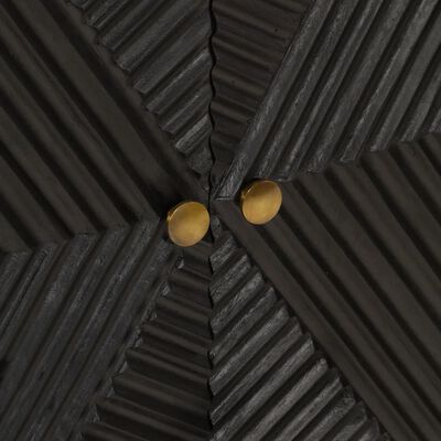 vidaXL puhvetkapp, must, 55 x 30 x 76 cm, mangopuit ja raud