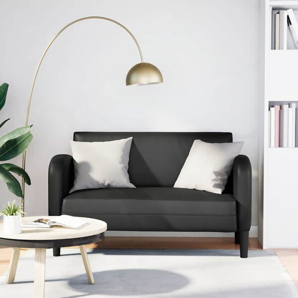 vidaXL Loveseat diivan must 110 cm kunstnahk
