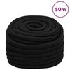vidaXL t&ouml;&ouml;k&ouml;is, must, 25 mm, 50 m, pol&uuml;ester