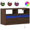 vidaXL teleri seinakapp LED-tuledega, pruun tamm, 80 x 31 x 45 cm