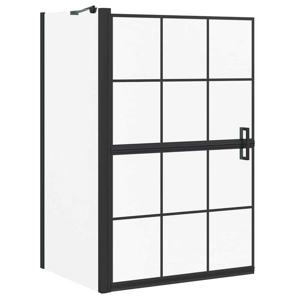 vidaXL Vanni Dušiekraan Must ja läbipaistev 116 x 68 x 128 cm