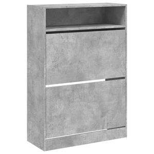 vidaXL jalan&otilde;udekapp, 24 klappuksega, betoonhall, 80 x 34 x 116 cm