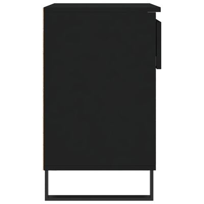 vidaXL jalatsikapp, must, 70 x 36 x 60 cm, tehispuit
