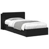 vidaXL Voodiraam ladustamisega sahtliga Must 75 x 190 cm Tehispuit