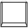 vidaXL konsoollaud, valge, 80 x 35 x 75 cm, karastatud klaas
