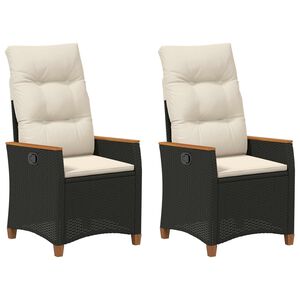 vidaXL Lamav aialtool Must ja kreem 64 x 57,5 x 112 cm pol&uuml;rotang