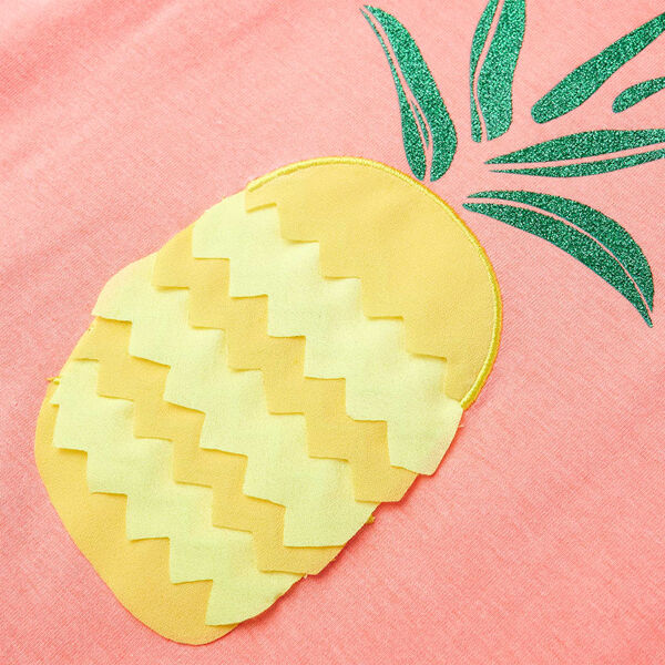 Laste T-s&auml;rk, neoonkorallpunane, 116