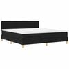 vidaXL LED Box Spring Voodi LED-ribadega Must 180 x 200 cm kangas