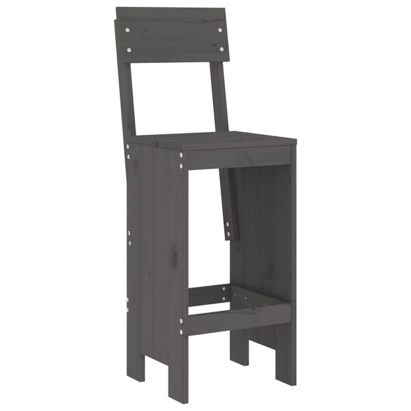 vidaXL 3-osaline aia baarikomplekt, hall, männipuit