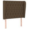 vidaXL voodipeats servadega, tumepruun, 103x23x118/128 cm, kangas