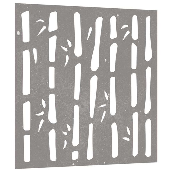 vidaXL aia seinakaunistus, 55 x 55 cm, Corteni teras, bambuse disain