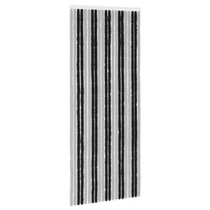 vidaXL S&auml;&auml;sev&otilde;rk Chenille Hall ja must 90 x 220 cm 100% PP