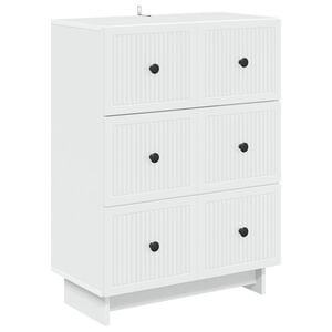 vidaXL Sahtlib&uuml;roo Valge 66 x 34,5 x 90 cm Tehispuit