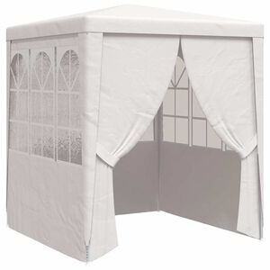 vidaXL professionaalne peotelk k&uuml;lgseintega, 2 x 2 m, valge 90 g/m&sup2;