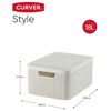 421844 Curver "Style" Storage Basket with Lid 3 pcs White 240652
