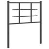 vidaXL metallist vahetatav voodipeats, must, 75 cm