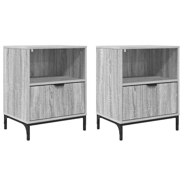vidaXL &Ouml;&ouml;lambi kapp 2 pcs Hall Sonoma 49 x 36 x 61 cm Tehispuit