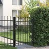 vidaXL aiav&auml;rav BOXTEL &uuml;he uksega, vaiadega, terasest, 1 x 1,2 m, must