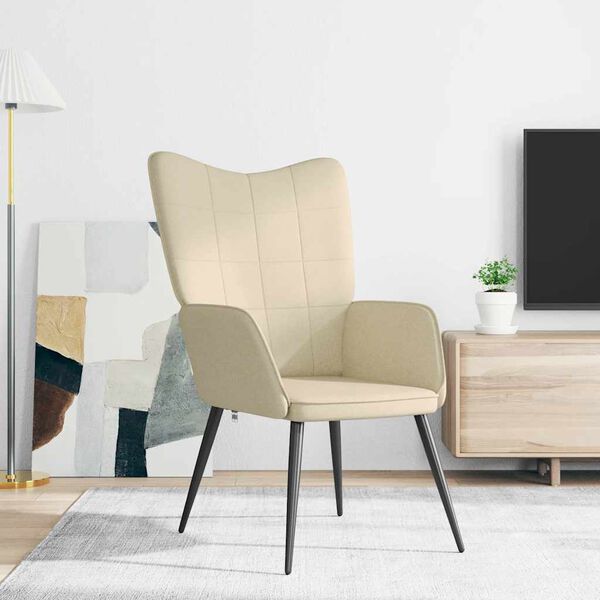 vidaXL puhketool, kreemjas, kangas