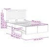 vidaXL Voodi raam sahtliga Suitsetatud tamm 135 x 190 cm Inseneripuit