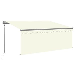 vidaXL automaatne varikatus, tuuleandur, LED, 3x2,5 m kreemjas